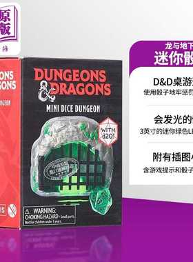 进口原版 *龙与地下城 迷你骰子 绿色LED发光灯地牢 英文原版 Dungeons and Dragons Mini Dice Dungeon dnd跑团   Running Press