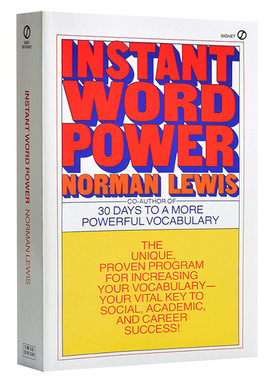 进口原版 *即时词汇的力量 英文原版 Instant Word Power : The Unique, Proven Program for Increasing Your Voca   Signet