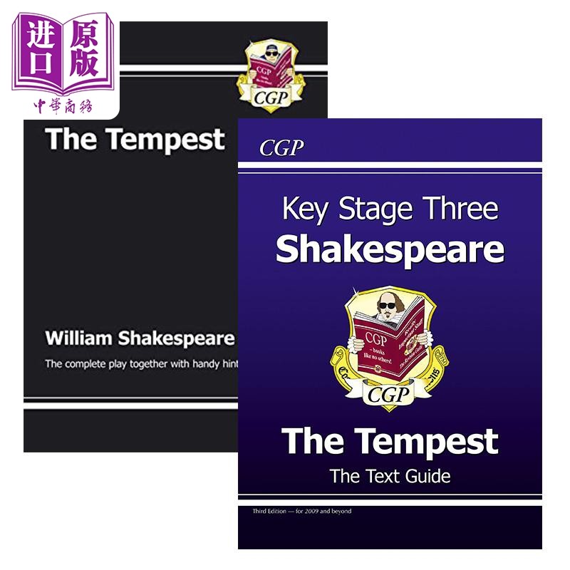 进口原版 *英国CGP原版 KS3 英语文学戏剧导学套装2册 莎士比亚 暴风雨 Shakespeare The Tempest 完整剧本 文本指   Coordination