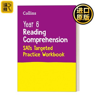 小学六年级英语阅读理解练习册 英文原版 Collins Comprehension Targeted SATs Year6 进口原版 进 Practice Workbook Reading