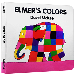 进口原版 Elmer's Colors 花格子大象艾玛认颜色 英文原版绘本 2-3-4-6岁儿童启蒙知识幼儿英语早教故事书 廖采杏推荐David Mck