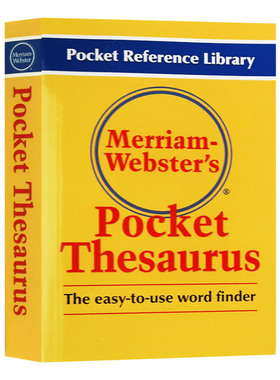 进口原版 韦氏同义词反义词袖珍词典 Merriam-Websters Pocket Thesaurus 英文原版 Merriam-Webster 英文版字典工具书 进口原