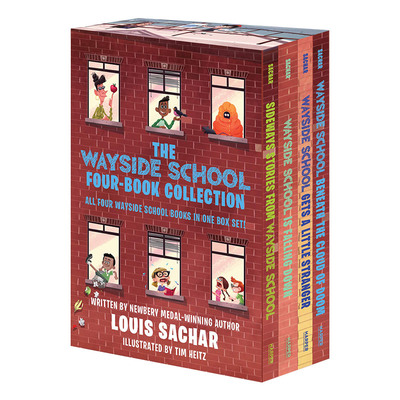 进口原版 歪歪路小学1-4册 美版 英文原版 The Wayside School 4-Book Box Set 路易斯萨奇尔 我们学校要倒了新来的老师 Holes