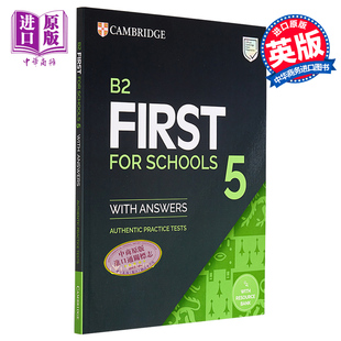进口原版 *2023新版剑桥FCE校园版考试B2等级真题试卷5附答案音频和资源库B2 First for Schools 5 Students Book w   Cambridge U