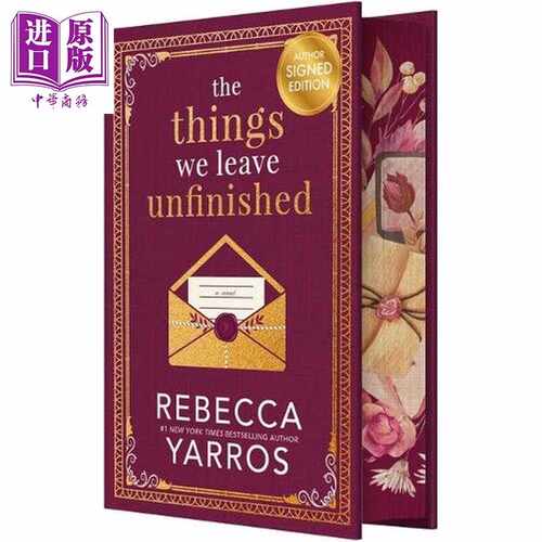 进口原版 *那些未竟之事 限量签名版 The Things We Leave Unfinished Signed 英文原版 Rebecca Yarros 双线叙事爱   Entangled P