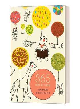 进口原版 365 Days of Firsts a Daily Record of Baby's First Year 365天的第一次 宝宝第一年的每日记录 英文版 进口英语书