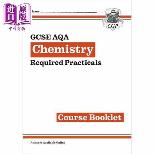 进口原版 *英国原版CGP 新GCSE 化学 AQA 必修实验课程手册New GCSE Chemistry AQA Required Practicals Course Bo   CGP