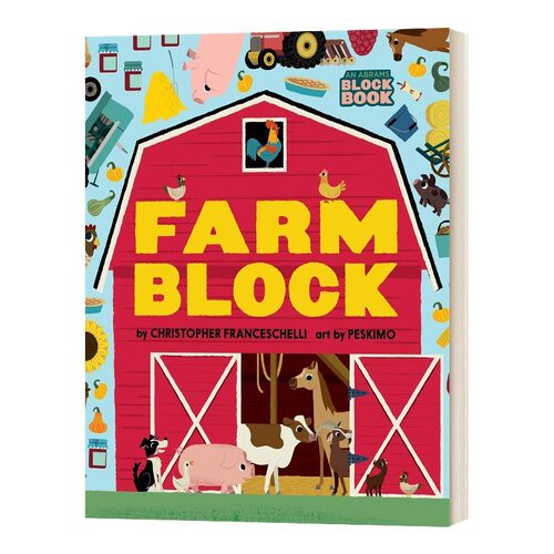 进口原版 Farmblock 农场书 block系列儿童低幼绘本 翻翻书 纸板书 英文原版 英文版 Franceschelli, Christopher   Abrams