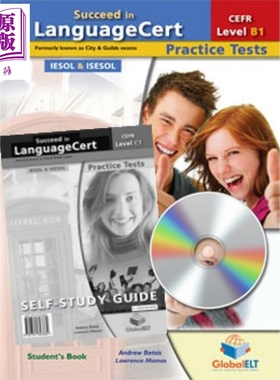进口原版 *朗思国际通用英语测试 SＵＣceed in LanguageCert CEFR B1 Practice Tests GLOBAL ELT国际语言认证考试自