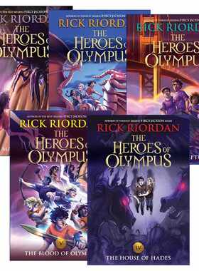 进口原版 英文原版 The Heroes of Olympus 波西杰克逊第二季 奥林匹斯英雄系列5册 新封面版 失落的英雄 雅典娜之印 英文版 进