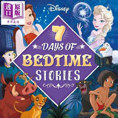 进口原版 *迪士尼7天故事 迪士尼7天晚安故事集 Disney 7 Days of Bedtime Stories 英文原版 儿童绘本故事书 进口   Autumn Publi