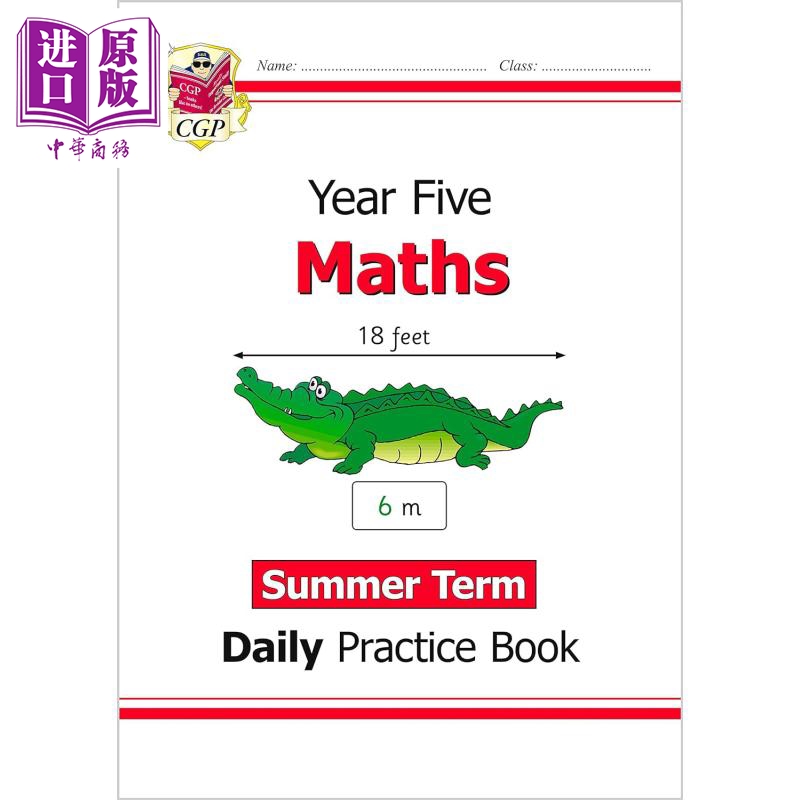 进口原版 *英国原版CGP教辅 新版KS2数学日常练习书 五年级夏季学期 New KS2 Maths Daily Practice Book: Year 5 -   CGP