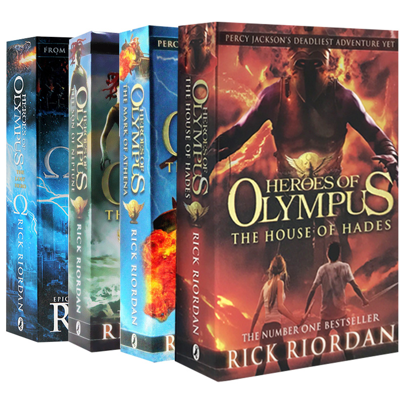 进口原版 Percy Jackson 波西杰克逊奥林匹斯英雄系列4册 英文原版 Heroes of Olympus 雷克莱尔顿Rick Riordan 少年版荷马史诗