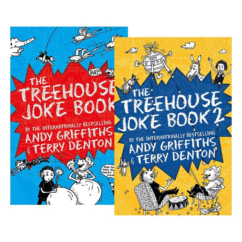进口原版 小屁孩树屋历险记笑话书1-2册 英文原版 The Treehouse Joke Book 儿童桥梁章节漫画小说 英文版 进口英语原版书籍