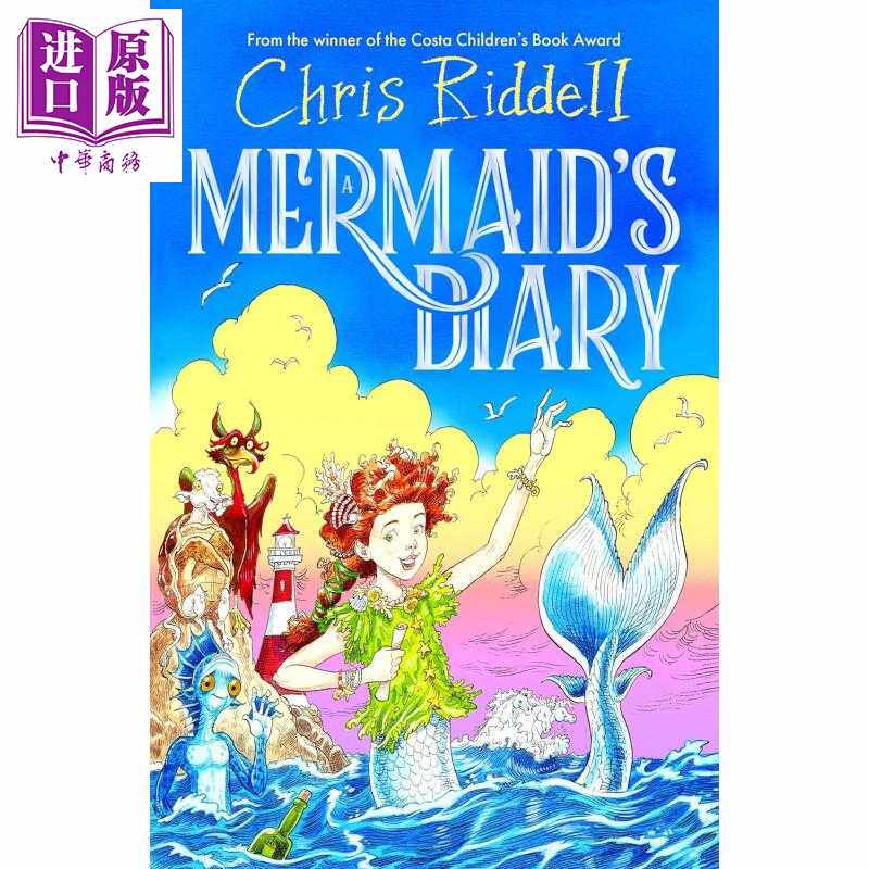 进口原版 *美人鱼的日记 A Mermaids Diary 英文原版 Chris Riddell 黑白漫画小说 奇幻冒险故事   Pan Macmillan