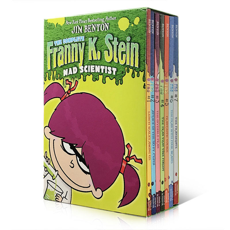 进口原版 *科学小超人弗兰妮 英文原版 Complete Franny K. Stein, Mad Scientist 章节桥梁书 7册套装 小学生课外   Simon & Schu