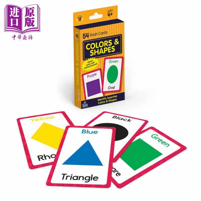 进口原版 *颜色和形状单词卡片 2-4岁幼儿 儿童益智游戏 Carson Dellosa Colors and Shapes Flash Cards 美国Carso   Carson Dell