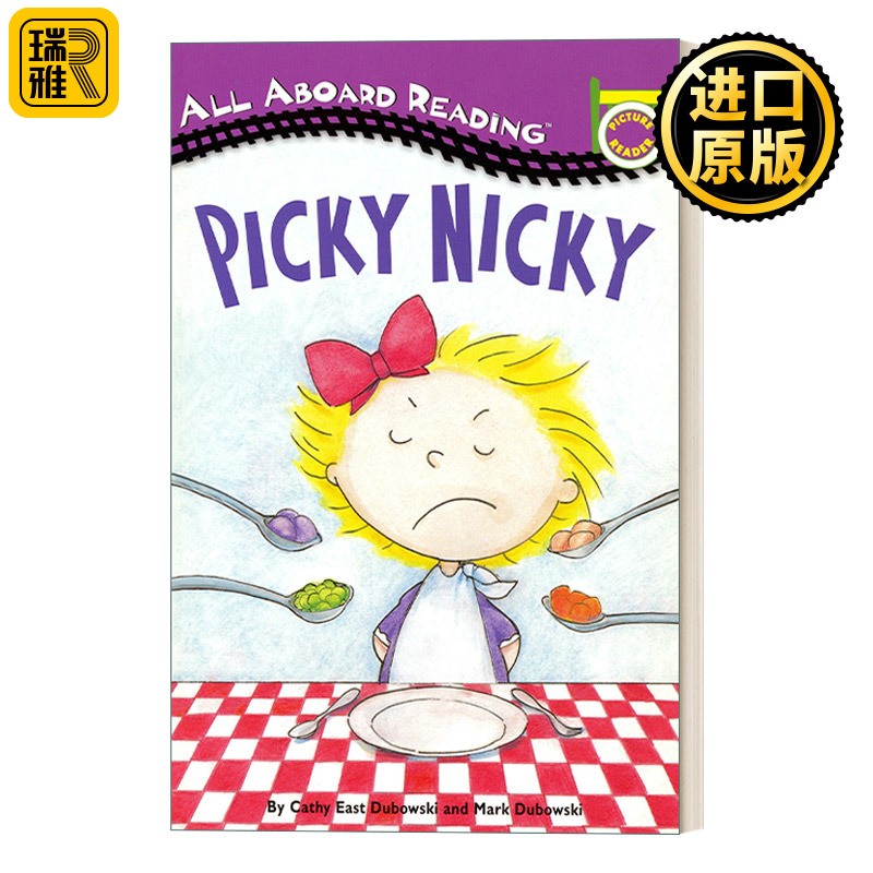 进口原版 英文原版 Picky Nicky 汪培珽一阶 All Aboard Reading系列 英文版 进口英语原版书籍   Grosset