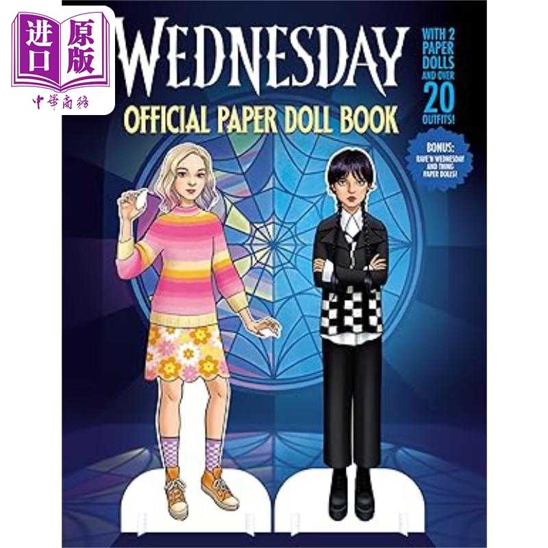 进口原版 *星期三 官方纸娃娃书 Wednesday Official Paper Doll Book 英文原版 Random House 纸类休闲游戏   Random House US