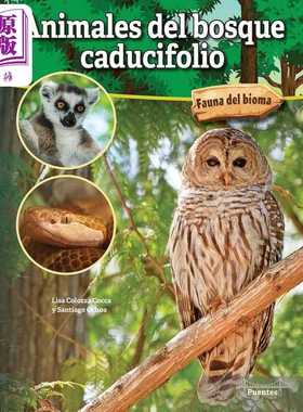 进口原版 *Spanish Science Readers Animales del bosque cadＵＣifolio 3-6年级8-12岁 西班牙语原版少儿科普读物落