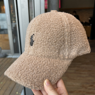 羊羔毛绒帽子棒球帽男新款加厚秋冬季冬帽女士百搭休闲洋气鸭舌帽