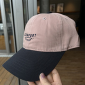 棒球帽女2024春夏季 软顶遮阳帽子撞色潮显脸小百搭休闲鸭舌帽 韩版