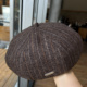 韩系条纹毛呢贝雷帽女百搭八角帽南瓜帽潮文艺气质画家帽子显脸小