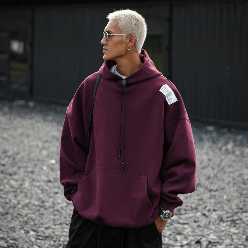 JUPSTUDIO纯色连帽卫衣男