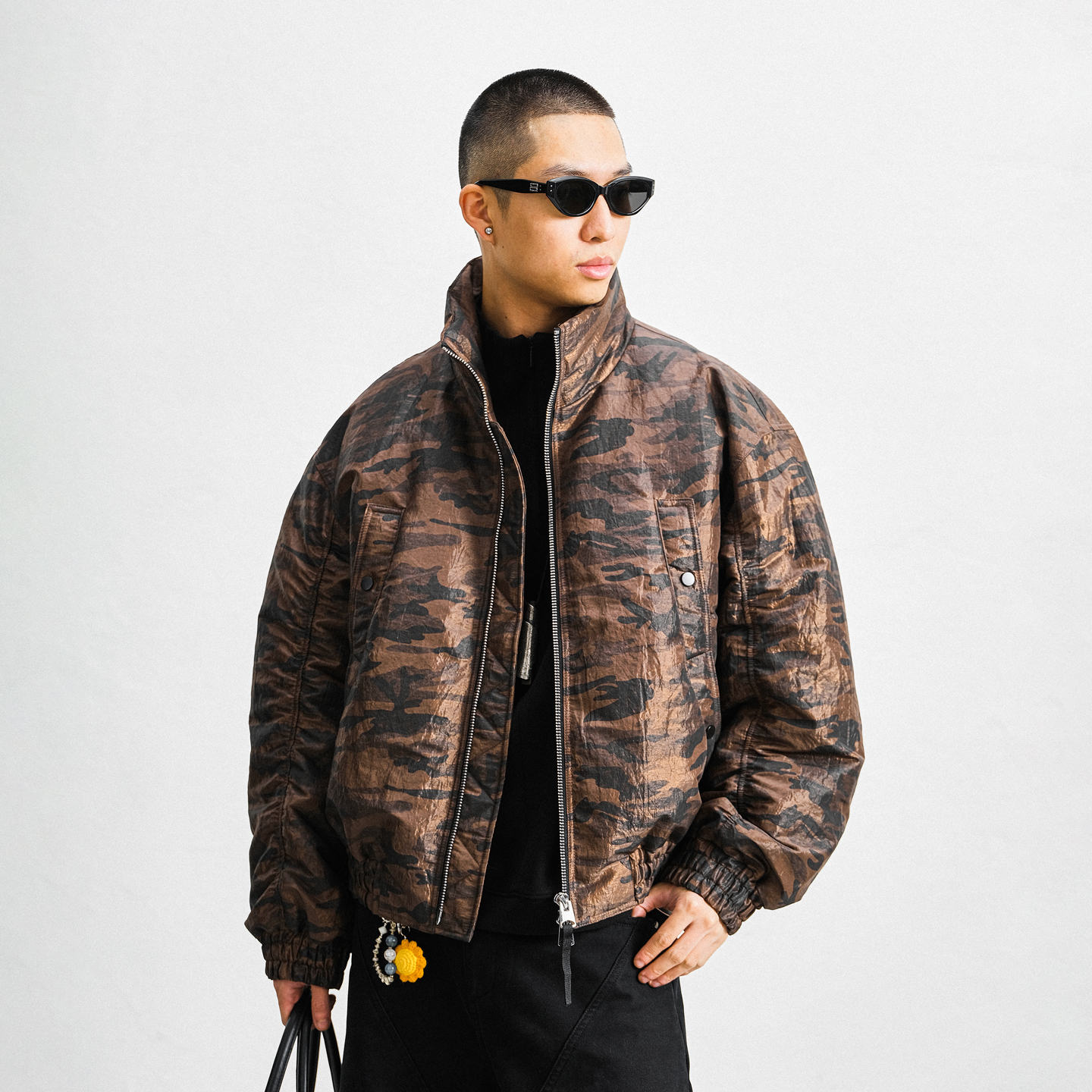 90白鹅绒复古休闲迷彩羽绒服男