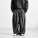 JUPSTUDIO简约百搭加绒运动卫裤男秋冬休闲宽松直筒阔腿裤子长裤