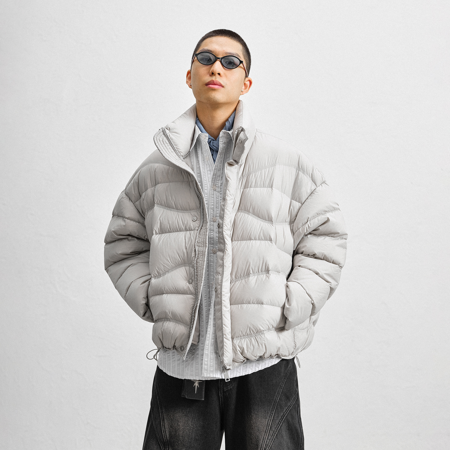 JUPSTUDIO排骨辑行立领羽绒服男