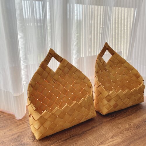 姜蒜厨房收纳挂篮花篮子壁挂收纳筐装饰挂篮手工编织篮墙上置物篮