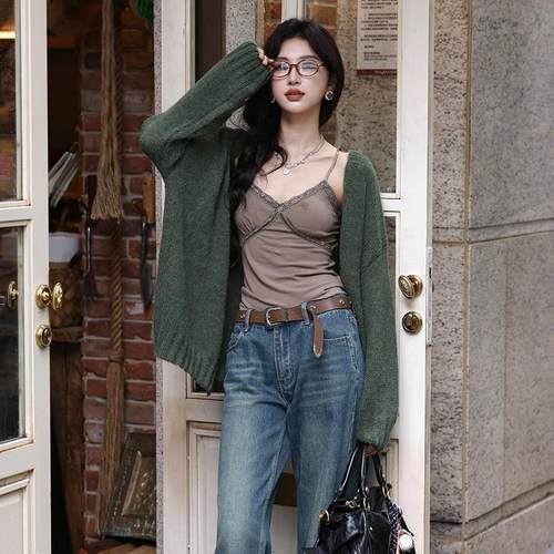 蕾丝拼接吊带通勤法式复古百搭