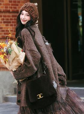 AZure法式复古网纱上衣高腰塔裙蕾丝绑带吊带马甲轻薄印花衬衫女