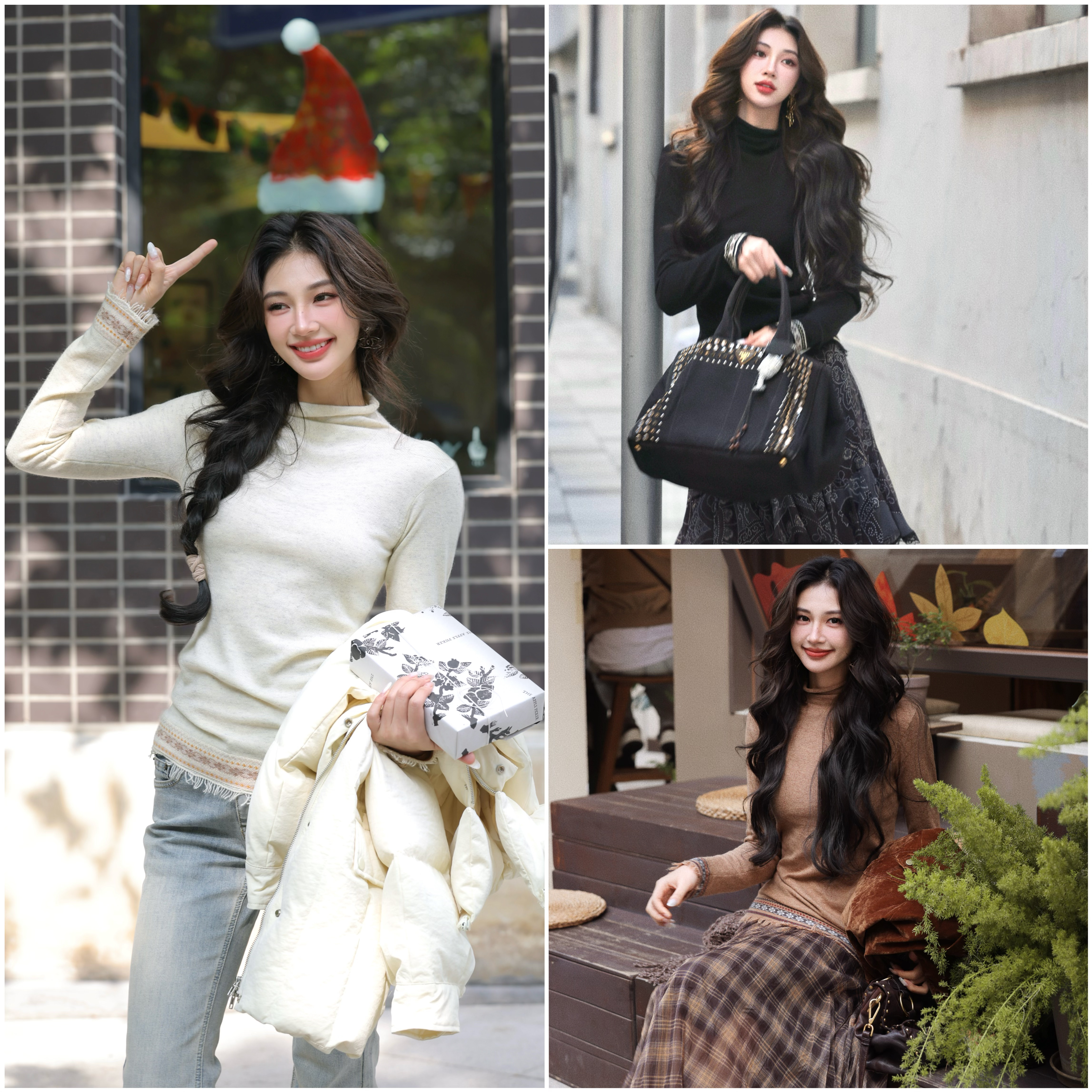 AZure百搭通勤兔绒羊毛软糯毛衣