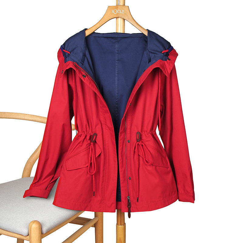 春秋防水防雨显瘦短款冲锋衣外套