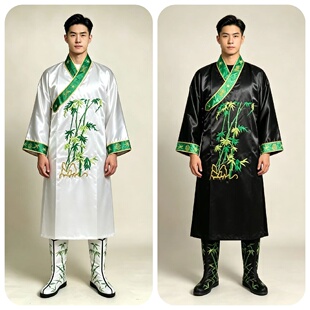 新款热卖大二爷伯袍黑白无常服饰金钱伯衣一见发财大爷二爷乩童袍