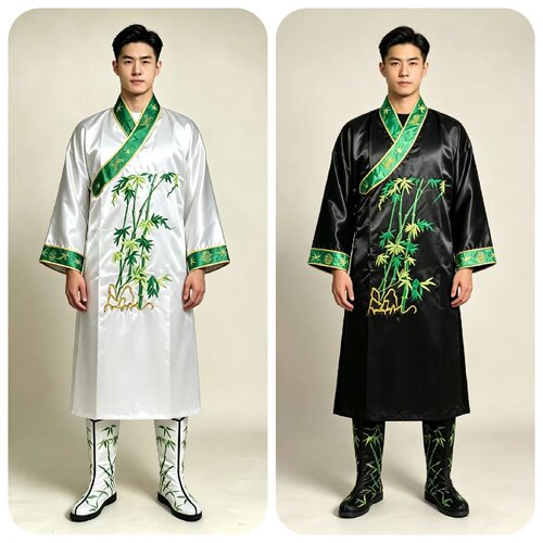新款热卖大二爷伯袍黑白无常服饰金钱伯衣一见发财大爷二爷乩童袍