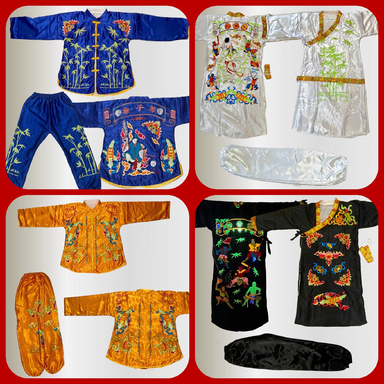 新款热卖刺绣大二爷伯袍孝子爷乩童袍金钱伯服饰定制刺绣跳童用品
