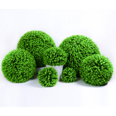 饰用品空间悬挂花类花球 装 尤加利塑料绿色草球 仿真塑料大圆草球