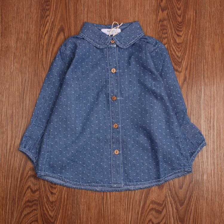 Chemise fille à manche longue en toile - Ref 2086215 Image 1