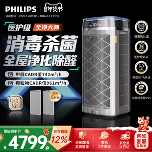 飞利浦空气净化器消毒机去除甲醛除菌家用卧室宠物净化机AC9008