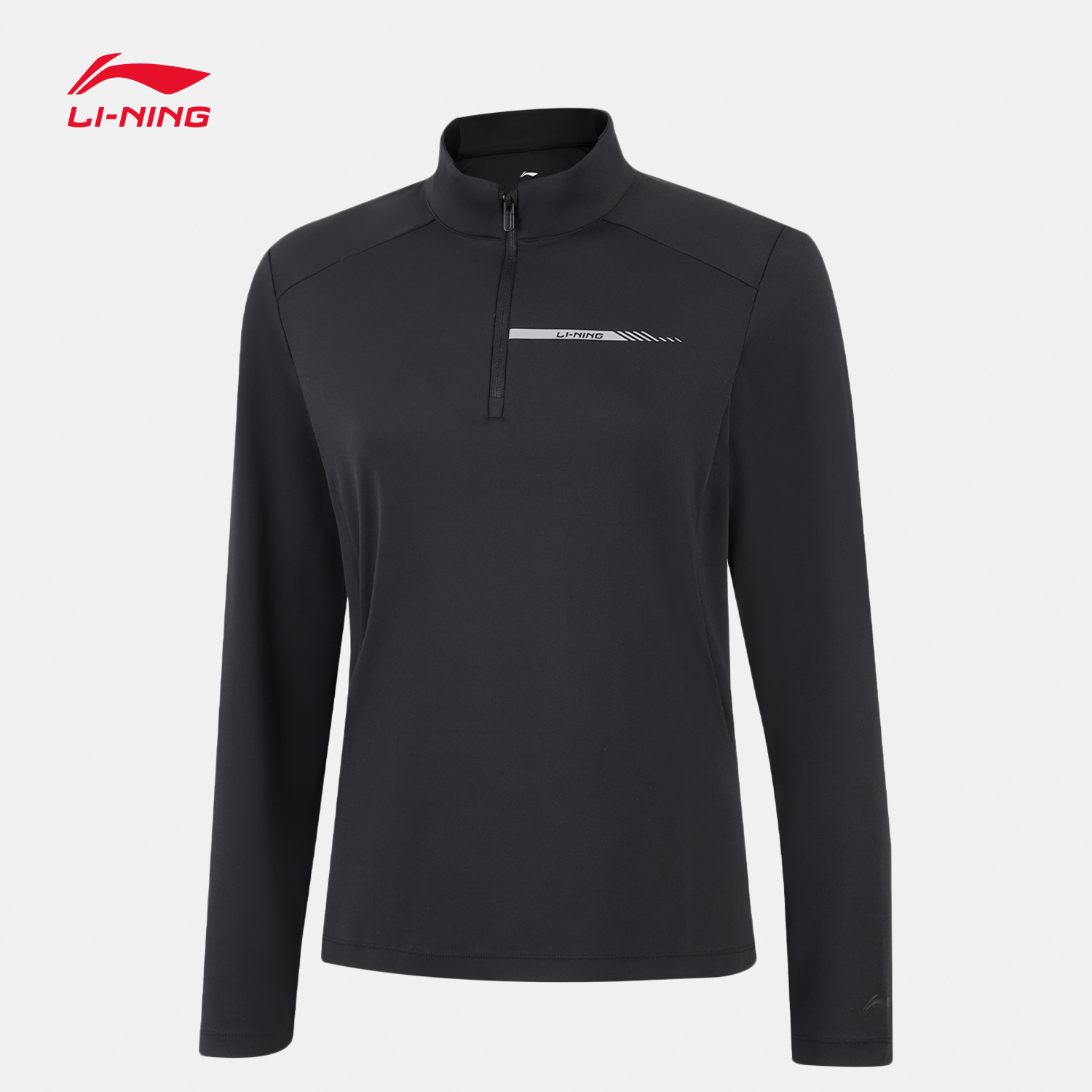 李宁立领女长袖T恤运动服