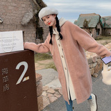 【现货主推】高品质针织假两件羊羔毛外套ZB129-8013P295控398，女装皮草，浙宝129