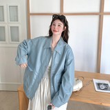 【春装有货】蓝色机车皮衣外套2D079-8906P150控218，女装皮衣，浙宝129