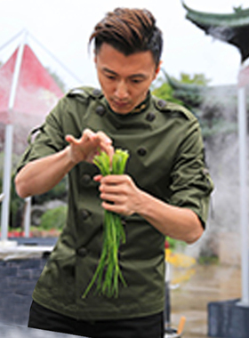 餐饮饭店餐厅酒店后厨房厨师工作服长袖短袖厨师服男工装套装定制