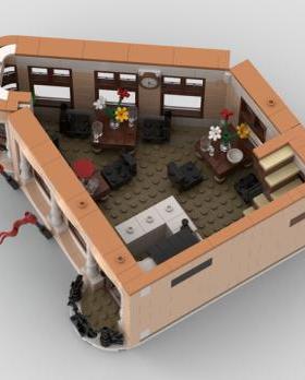 小颗粒积木电子版搭建步骤图纸10297附加楼层餐厅MOC-173690