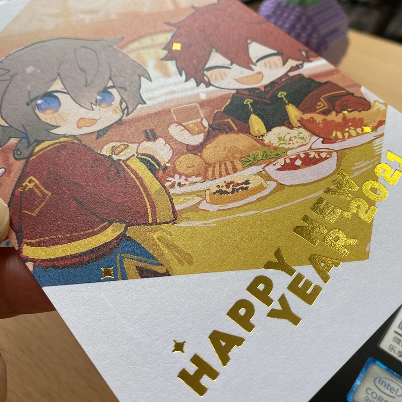 定制烫金银镭射明星动漫风珠光纸