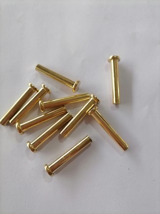 镀铜色铁质铆钉防止红木抽屉滑落圆头高脚加长拉杆螺杆