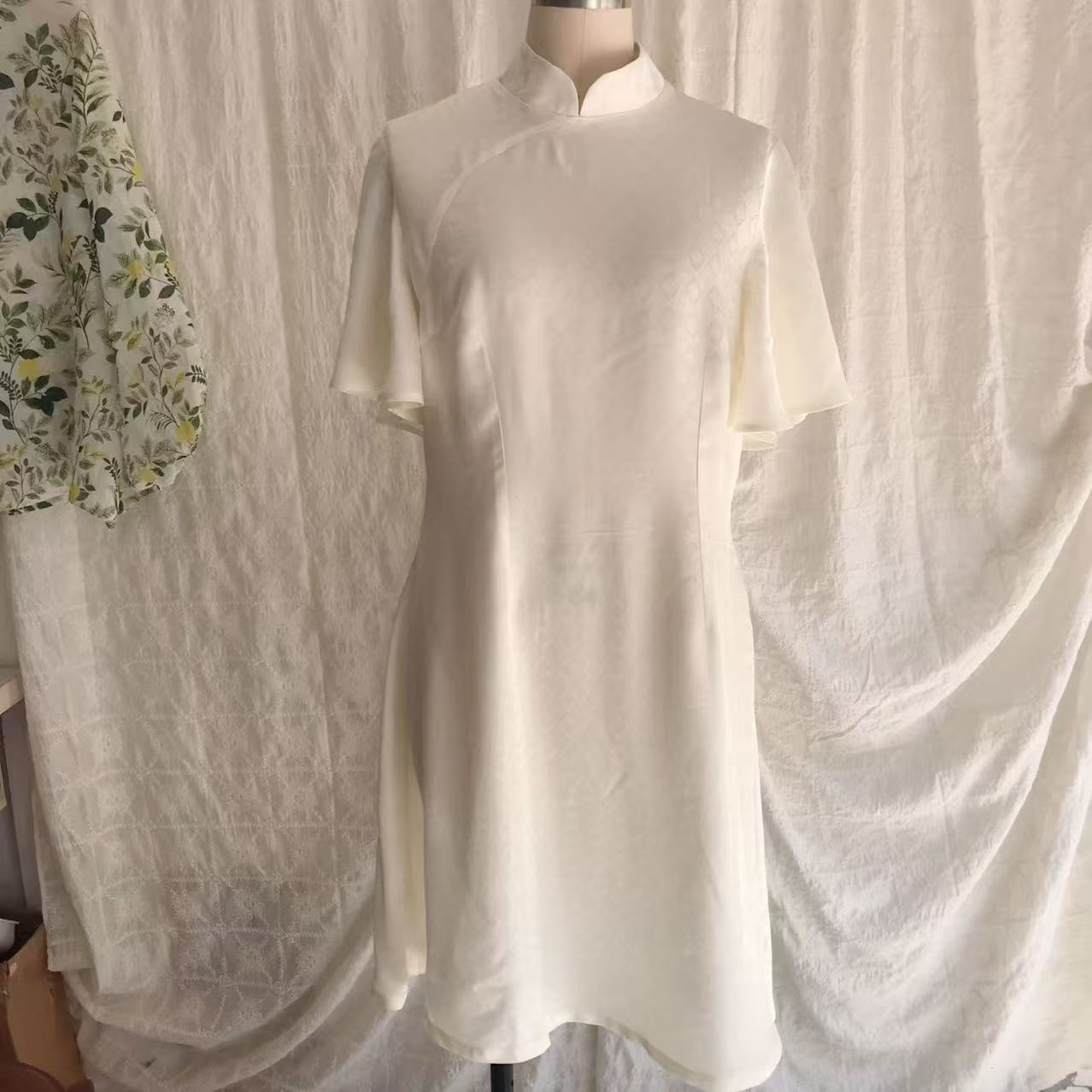 服装定制缝纫加工真丝蚕丝香云纱女士夏季新中式精致简约连衣裙